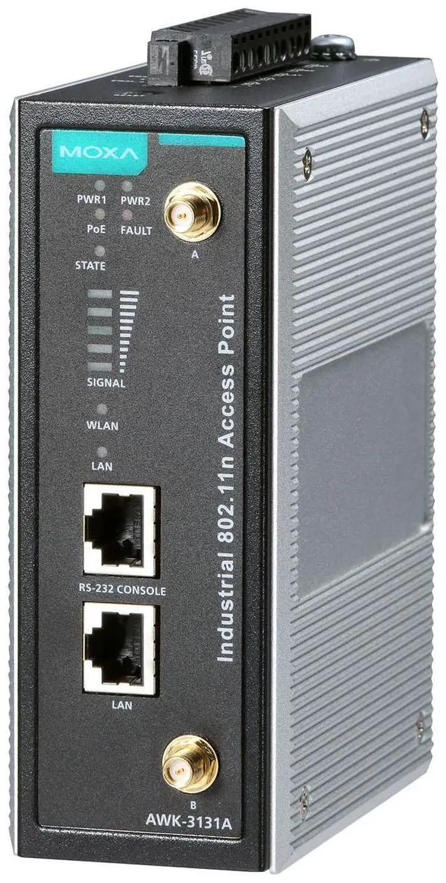 Alt view image 2 of 2 - MOXA AWK-3131A-US - Industrial IEEE 802.11a/b/g/n Wireless AP/Bridge/Client (AWK-3131A-US)