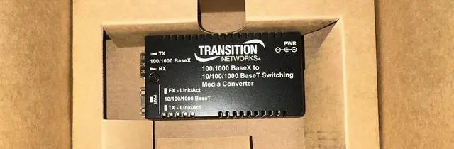 Alt view image 9 of 14 - Transition Networks M/GE-PSW-SFP-01-NA Mini 10/100/1000 Bridging Media Converter