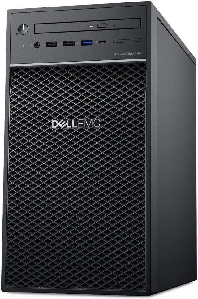 Main image of Dell PowerEdge T40 Tower Server - Intel Xeon E-2224G Quad-Core Processor up to 4.7 GHz, 32GB DDR4 Memory, 2TB SSD, Intel UHD Graphics P630, DVD Burner, No Operating System (re-newed)