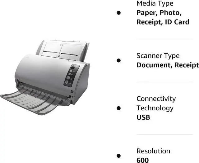 Alt view image 2 of 2 - Fujitsu fi-7030 TAA Compliant Value-Priced Front Office Color Duplex Document Scanner with Auto Document Feeder (ADF) - 24-bit Color - 8-bit Grayscale - 27 ppm (Mono) - 27 ppm (Color) - PA03750-B015
