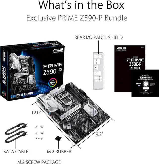 Alt view image 5 of 9 - ASUS Prime Z590-P LGA 1200 (Intel 11th/10th Gen) ATX motherboard (PCIe 4.0, 10+1 Power Stages, 3X M.2, 2.5Gb LAN, front panel USB 3.2 Gen 2 USB Type-C, Thunderbolt 4 support)