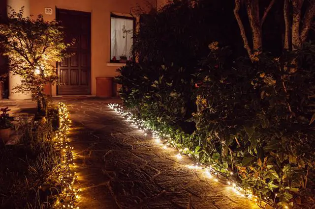 Alt view image 12 of 16 - Twinkly Strings App-Controlled LED Christmas Lights 250 AWW (Amber & White)