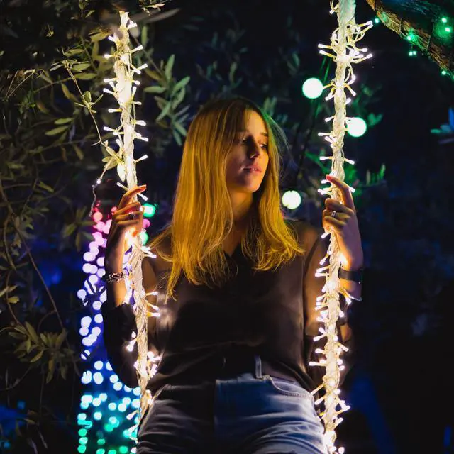 Alt view image 11 of 12 - Twinkly Icicle App-Controlled Smart LED Christmas Lights 190 Multicolor RGB 16ft