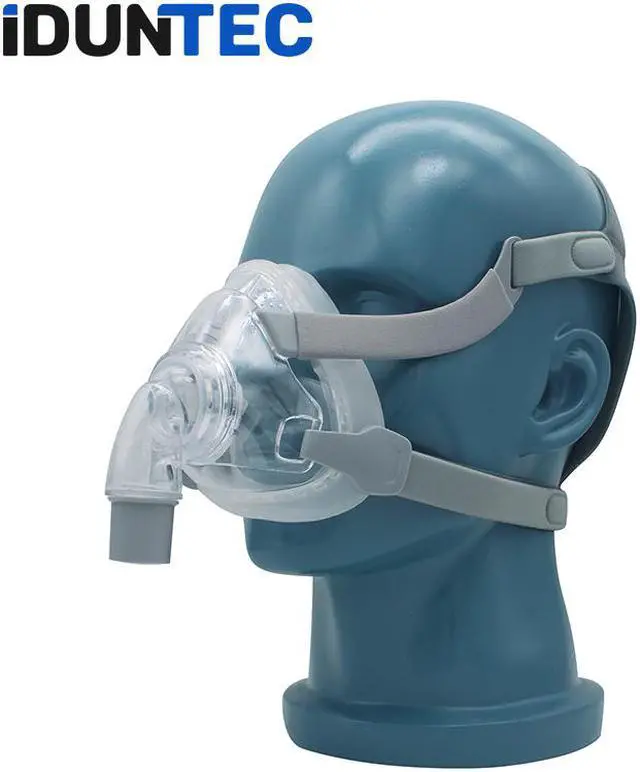 Alt view image 4 of 7 - BMC F5A CPAP Mask Full Face Respirator Mask With Adjustable Headgear Clips For Medical Breathing Machine Ventilator Sleeping Apnea Large Size