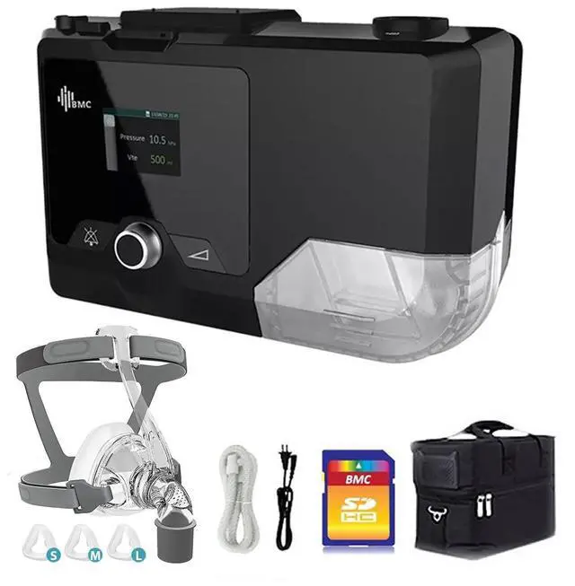 Main image of BMC CPAP Auto Machine With All Accessories Nasal Mask Tube SD Card Air Filter Carry Bag For Sleeping Apnea Home Health Care