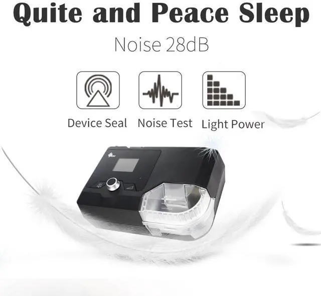 Alt view image 5 of 7 - BMC Auto CPAP Machine With Nasal Pillow Mask Humidifier Tube SD Card Air Filter For Sleeping Apnea Anti-Snoring