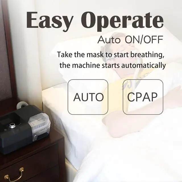Alt view image 3 of 7 - BMC Auto CPAP Machine With Nasal Pillow Mask Humidifier Tube SD Card Air Filter For Sleeping Apnea Anti-Snoring