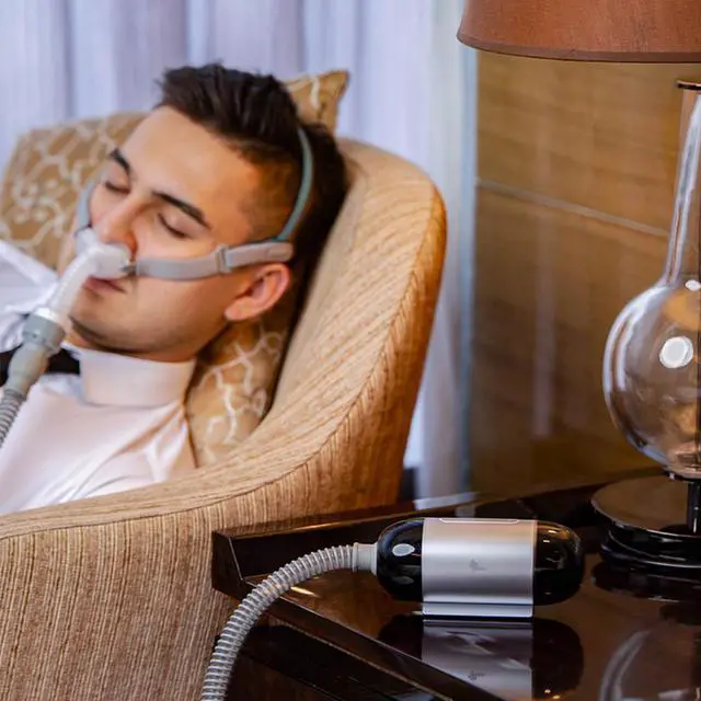 Alt view image 7 of 7 - BMC Auto CPAP Machine M1 Mini with  S/M/L Size CPAP Mask Tubing Air Filter Carrying Bag Travel For Sleeping Apnea Anti-Snoring Hypopnea Syndrome OSHAS