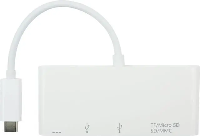 Alt view image 4 of 4 - USB-C to 2 Port USB 3.0 + SD/TF Card Reader + USB-C PD (60W) Hub