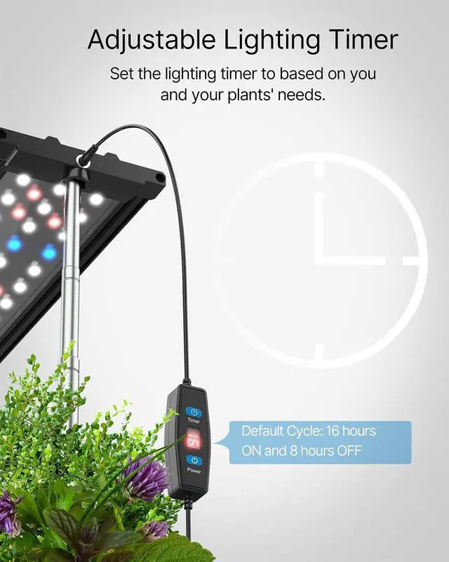 Alt view image 5 of 7 - 20 Pods Indoor Herb Garden Hyrdroponics Growing System with LED Grow Light and 4 Removable Water Tank, Free Timing Setting, 27" Adjustable Height, Christmas Gardening Gifts for Women Mom Dad
