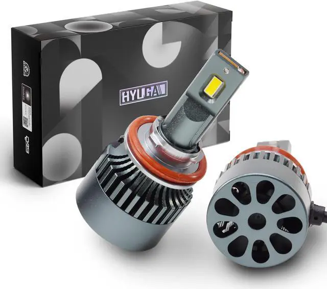 Alt view image 2 of 2 - HYUGA H8 H9 H11 LED Headlight Bulbs 80W 9-36V 6000LM Yellow Amber 3000K
