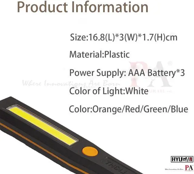 Alt view image 7 of 7 - HYUGA PAL3 three-stage switch mini COB LED flashlight no battery included 4 color set