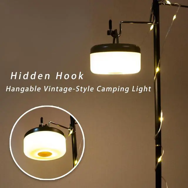 Alt view image 3 of 6 - HYUGA Camping Lights String, Outdoor Rechargeable Lights with 5 Lighting Modes, Type-C Charging, 20s Roll Up- Portable LED Camping String Lights for Camping, Hiking, House Decorate (26.24ft)