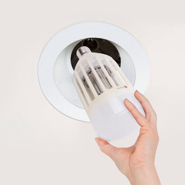 Alt view image 4 of 7 - 2-in-1 LED Light Bulb & Bug Zapper, High Powered Mosquito Killer Pest Control & 9W E26 LED Light Bulb for Bedroom Porch Patio Backyard Garage Barn Farm Outdoor