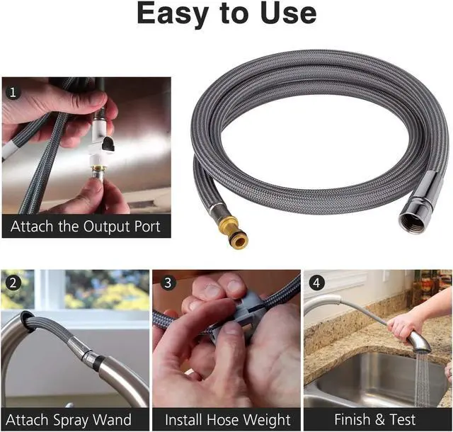 Alt view image 5 of 7 - Pull Out Replacement Hose for Moen Kitchen Faucet 159560 Replace Hose Kit Moen Pullout 159560