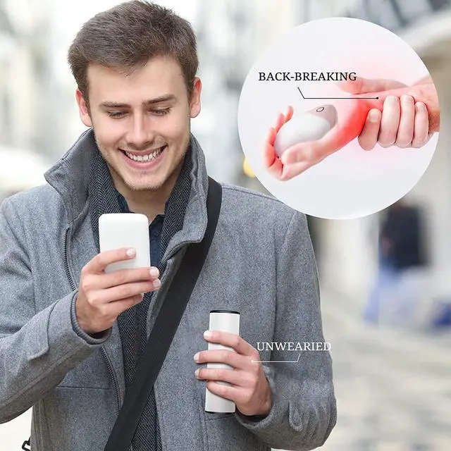 Alt view image 4 of 6 - SkyGenius Electric Hand Warmers USB Rechargeable Handwarmers Power Bank Winter Camping Heater Warmer White