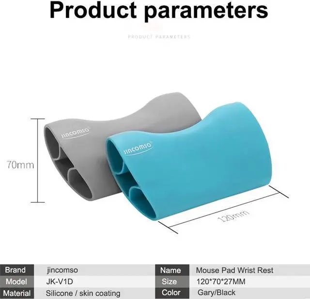 Alt view image 6 of 7 - Silicon Gel Mouse Pad Wrist Rest Ergonomic Office Healthy Mouse Pad Non-slip Streamline Wrist Rest Support For Keyboard Laptop