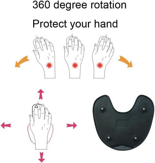 Alt view image 2 of 7 - Memory Foam Mouse Wrist Rest Mouse Gaming Sliding Rotating Pad for Palm Support Hand Ergonomic Mat for Game PC Computer Laptop