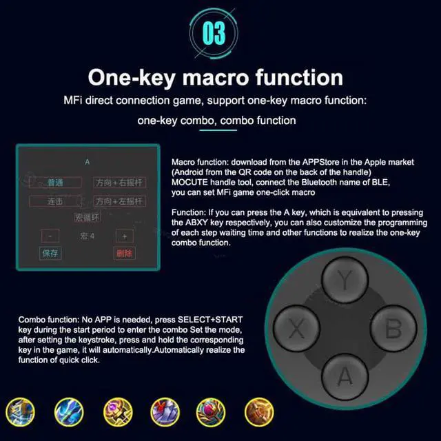 Alt view image 7 of 7 - PUBG Controller 060 Gamepads Wireless Telescopic Joysticks Game Console Gamepad For Android iPhone IOS13.4