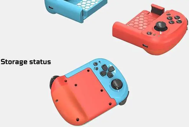 Alt view image 7 of 7 - Mocute 061 Gamepad Wireless Bluetooth Left Right Split Game Controller Type-C Gaming Portable Joystick Gamepads For Android PC RedBlue