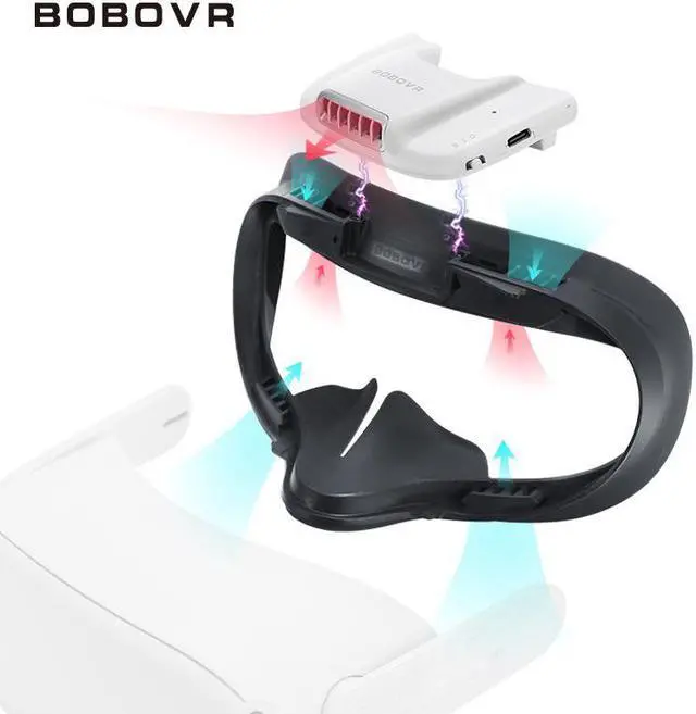 Alt view image 5 of 14 - BOBOVR M2 Pro Strap with Battery For Oculus Quest 2 VR Headset Halo Strap Battery Pack C2 Carry Case F2 Fan For Quest2 Accessory with C2 F2