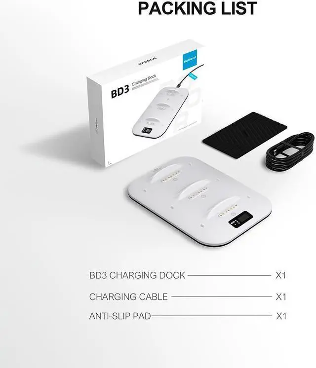 Alt view image 6 of 6 - BOBOVR BD3 Charging Dock For B100 Battery Pack Fast Charging Station 30W Power For Quest3 VR Accessories 0-80% in Just 1 Hour