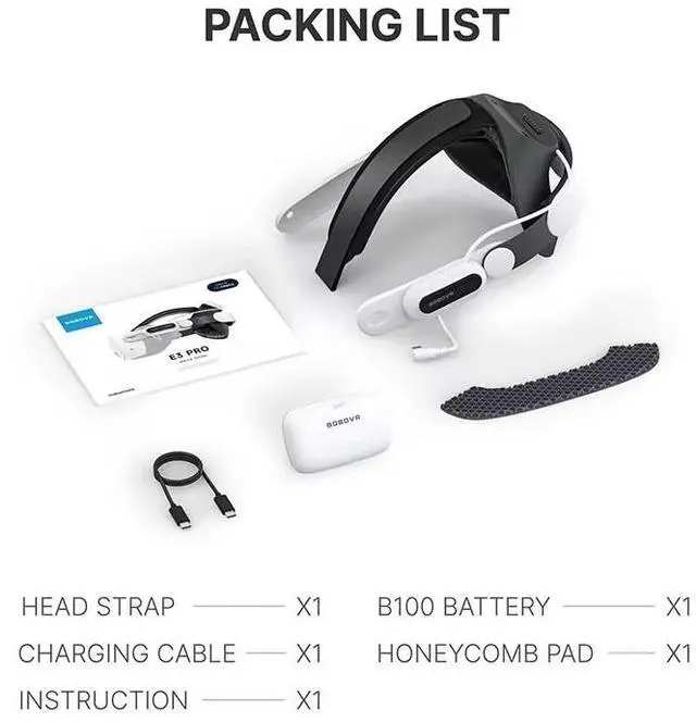 Alt view image 5 of 7 - BOBOVR E3 Pro Elite Strap Accessories Compatible with Quest3/3S 10000mah Hot Swappable Fast Charging Battery and 3.5mm Audio Expansion Replacement Strap Compatible With Oculus Quest 3