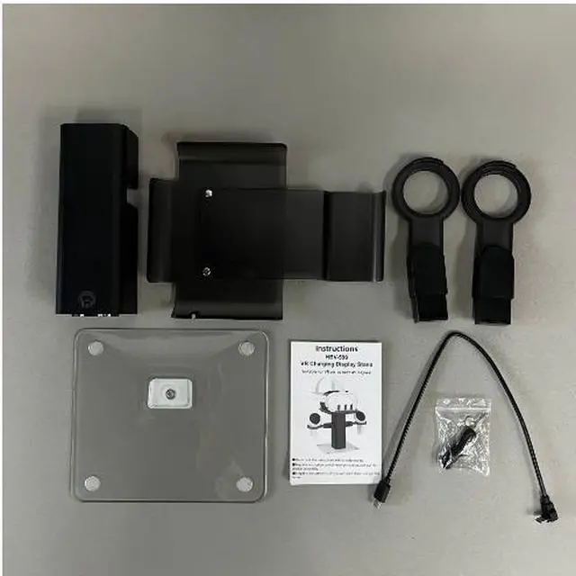 Alt view image 6 of 6 - Sovawin For Meta Quest 3s/3 VR Accessories VR Glasses Game Grips Storage Rack RGB Light Mode Charging Base for quest 2 Black