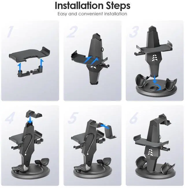 Alt view image 5 of 6 - Sovawin VR Glasses Charging Station Storable Gamepad VR Device Accessories Desktop Display Stand For Quest2/Quest3/Quest3s