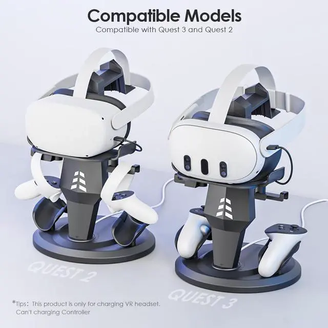 Alt view image 3 of 6 - Sovawin VR Glasses Charging Station Storable Gamepad VR Device Accessories Desktop Display Stand For Quest2/Quest3/Quest3s