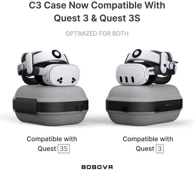 Alt view image 3 of 7 - BOBOVR C3 Carrying Case for Meta quest 3/3s and Head Strap Storage Case