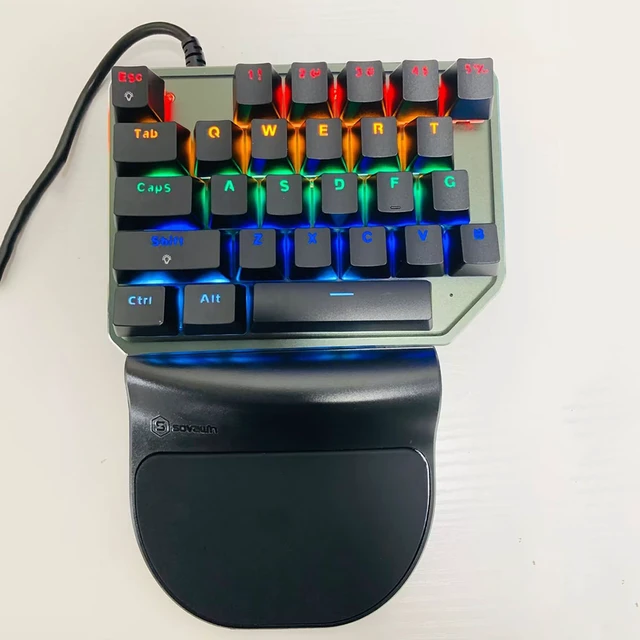 Alt view image 5 of 5 - SOVAWIN Computer Keyboards Numeric Keypad Gaming Mechanical Keyboard 27 Keys Wired Single Handed Numpad Computer Keyboard Red Switch For Laptop