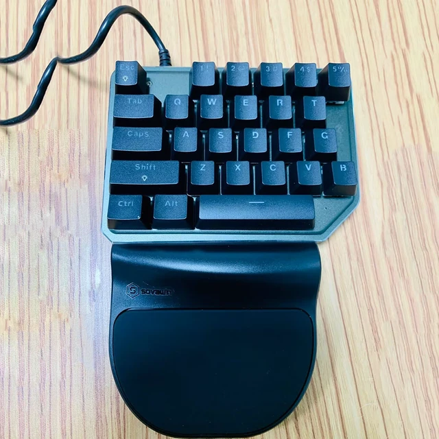 Alt view image 2 of 5 - SOVAWIN Computer Keyboards Numeric Keypad Gaming Mechanical Keyboard 27 Keys Wired Single Handed Numpad Computer Keyboard Red Switch For Laptop