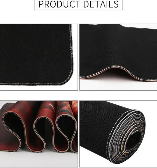 Alt view image 2 of 3 - Lockedge Mouse Pad Non-Slip Computer Gamer Keyboard XL Mousepad Natural Rubber Large Soft Desk Mat for Gaming Laptop Table Pads