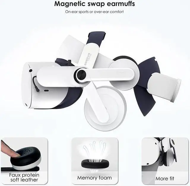 Alt view image 5 of 7 - BOBOVR A2 Headphones Compatible With Quest 2 VR Accessories Built-in Power Amplifier 4 Sound Mode For Meta Quest2 Audio Solution