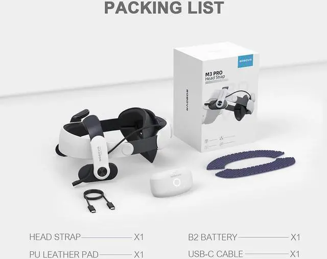 Alt view image 6 of 6 - BOBOVR M3 Pro Head Strap Compatible with Meta Quest 3 Magnetic Battery Pack Elite Replacement Strap For Quest 3 VR Accessories