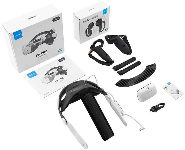 Alt view image 6 of 7 - BOBOVR E3 Pro 10000Mah Battery Elite Strap and G3 Accessories Combo, Compatible with Meta Quest 3/Quest3S VR