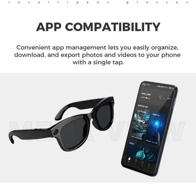 Alt view image 6 of 7 - Sovawin Smart AI Glasses with Blue Light Filter Lenses High-definition Transparency Surround Sound Speakers transparent Glasses Style