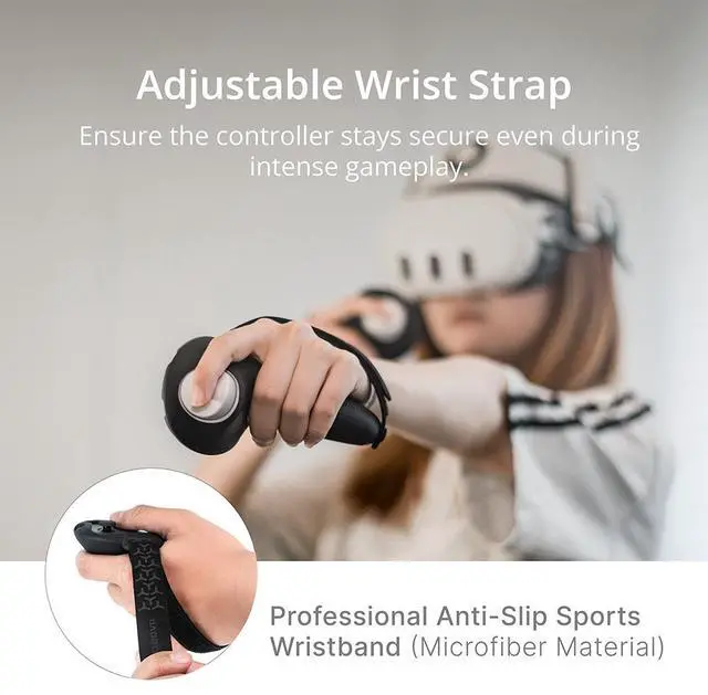 Alt view image 3 of 6 - BOBOVR G3 Controller Extended Grips Cover Silicone Controller Protector Compatible with Meta/Oculus Quest 3/Quest 3S VR