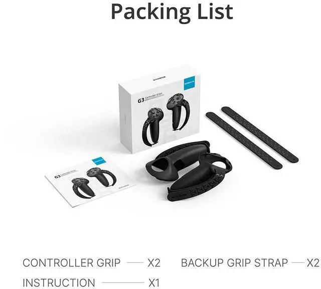 Alt view image 6 of 6 - BOBOVR G3 Controller Extended Grips Cover Silicone Controller Protector Compatible with Meta/Oculus Quest 3/Quest 3S VR