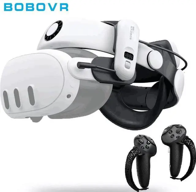 Main image of BOBOVR S3pro Cooling Fan Head Strap and G3 Grips Protective Covers Compatible with Quest 3/Quest 3S VR Glasses Accessories