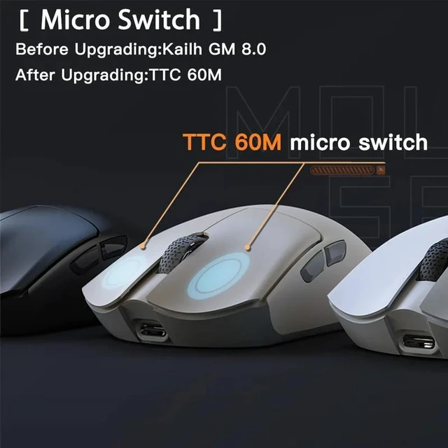 Alt view image 2 of 7 - Motospeed Darmoshark M3 Bluetooth Wireless Gaming Mouse 26000DPI PAM3395 Optical Sensor Computer Office Mouse TTC For Laptop PC White