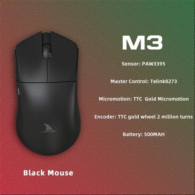 Main image of Motospeed Darmoshark M3 Bluetooth Wireless Gaming Mouse 26000DPI PAM3395 Optical Sensor Computer Office Mouse TTC For Laptop PC White Black