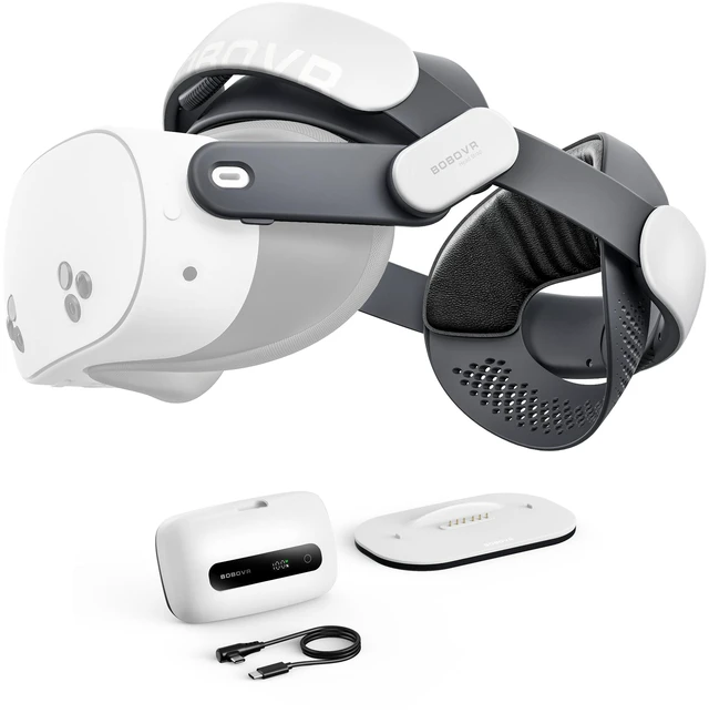 Main image of BOBOVR M3 Pro+ 6500mAh Battery Head Strap Compatible with Meta Quest 3/Quest 3s Comfort and Stability with Charging Dock