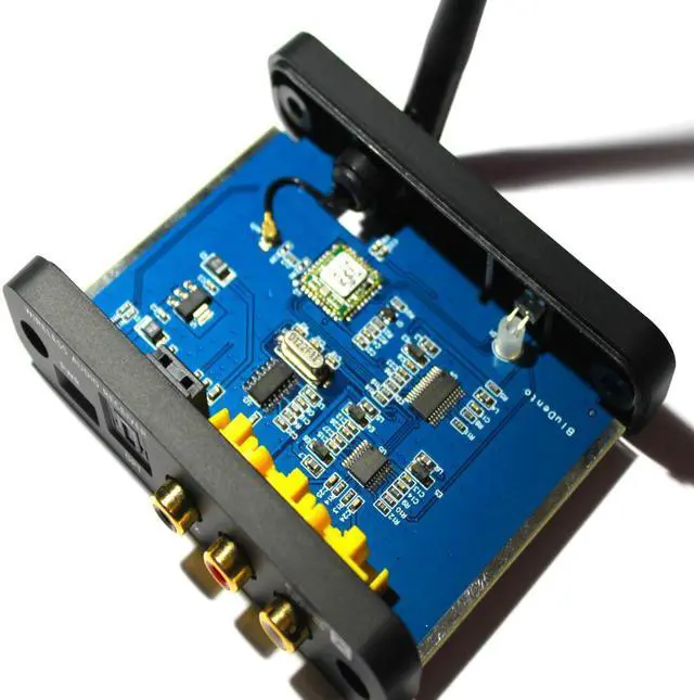 Alt view image 7 of 7 - BluDento BLT-2 True Hi-Fi Bluetooth v5.1 Music Receiver, Audiophile Burr Brown DAC, aptX HD Low Latency SBC AAC, Enhanced Working Distance, for Streaming Audio to Home Stereo, A/V Receiver, Amplifier