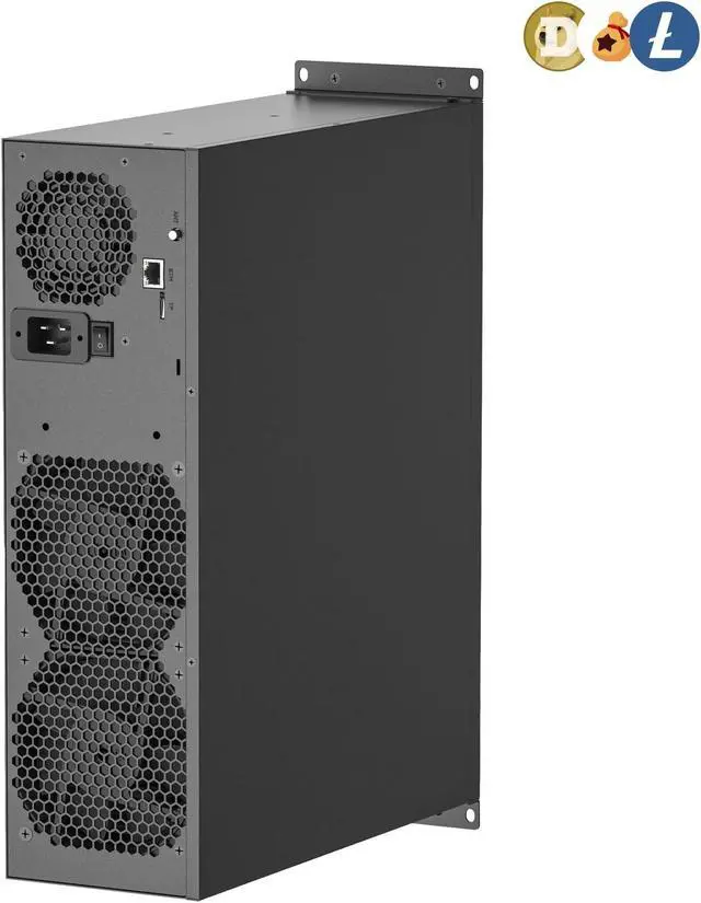 Alt view image 3 of 3 - Gold-shell E-DG1M Dogecoin Miner maximum hashrate  3.4Gh/s with 1800W power consumption