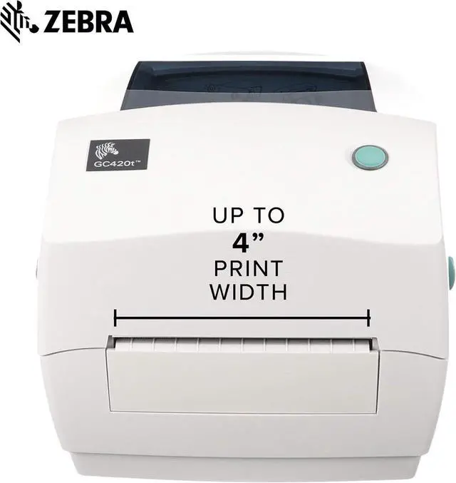 Alt view image 3 of 5 - GC420t Thermal Transfer Desktop Printer Print Width of 4 in USB Serial and Parallel Port Connectivity GC420-100510-0QB For Zebra