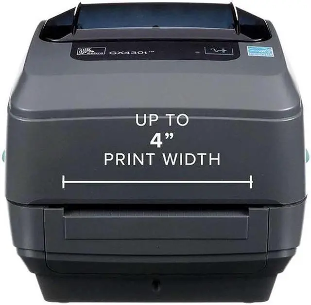 Alt view image 2 of 5 - GX430t Monochrome Thermal Transfer Desktop Printer Print Width of 4 in USB Serial and Parallel Port Connectivity GX43-102411-000