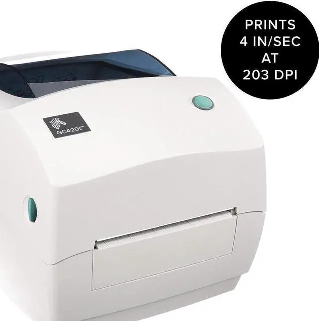 Alt view image 3 of 5 - GC420t Thermal Transfer Desktop Printer Print Width of 4 in USB Serial and Parallel Port Connectivity GC420-100510-0QB