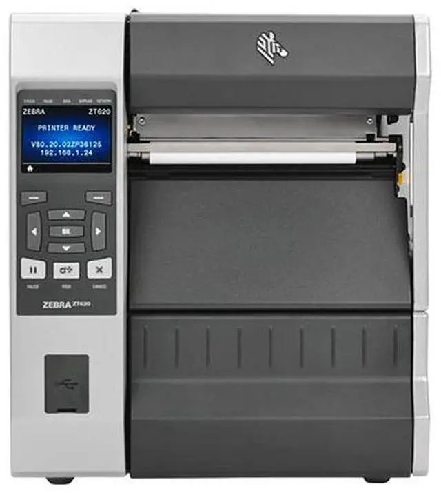 Alt view image 3 of 3 - ZT620 6" Thermal Transfer Label Printer with Color Screen, 203dpi, Serial, USB, Gigabit Ethernet, Bluetooth 4.0, USB Host, Rewind, ZPL  ZT62062-T210100Z